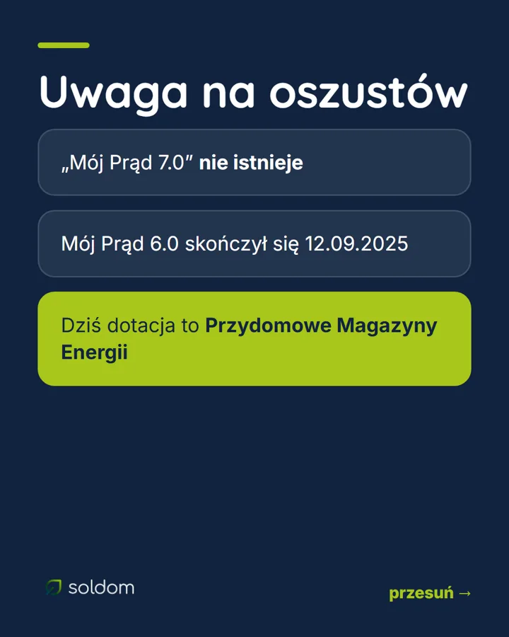 Uwaga na oszustów: Mój Prąd 7.0 nie istnieje, dziś dotacja to Przydomowe Magazyny Energii